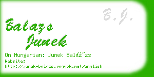 balazs junek business card